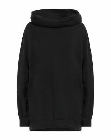 Alessia Santi Woman Sweatshirt Black Cotton, Elastane Cover