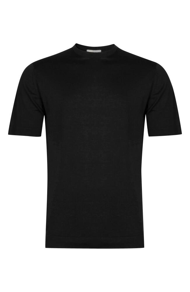 John Smedley Lorca Crewneck T-Shirt in Black Cover