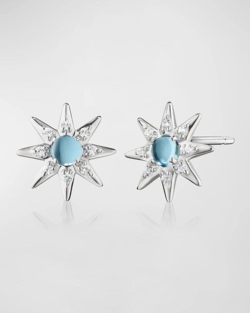 Monica Rich Kosann Star Stud Earrings with Blue Topaz and White Sapphire Cover