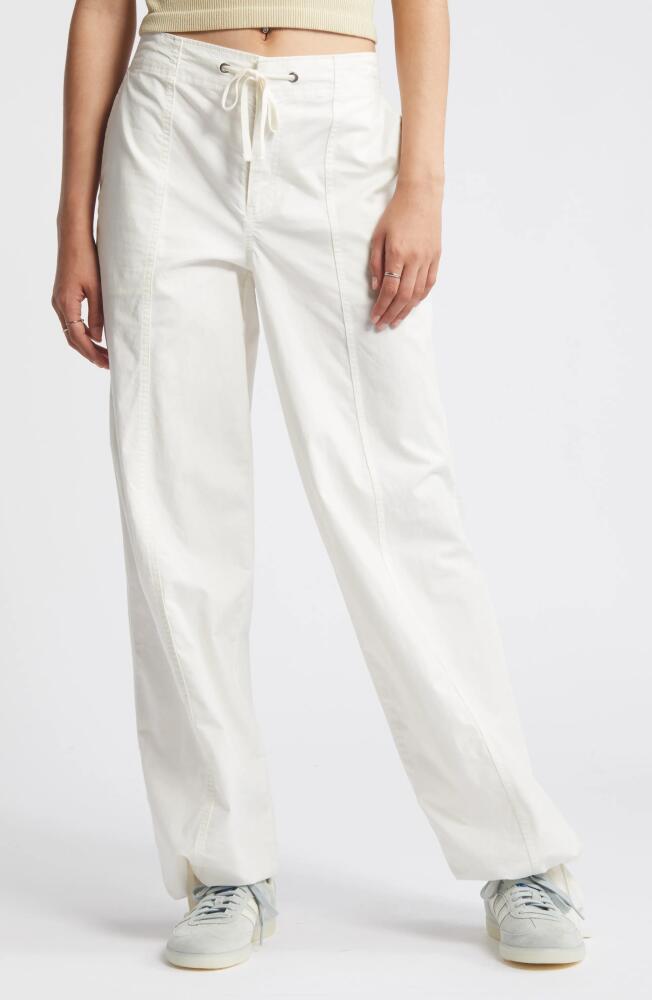 BP. Stretch Cotton Poplin Drawstring Pants in Ivory Cover