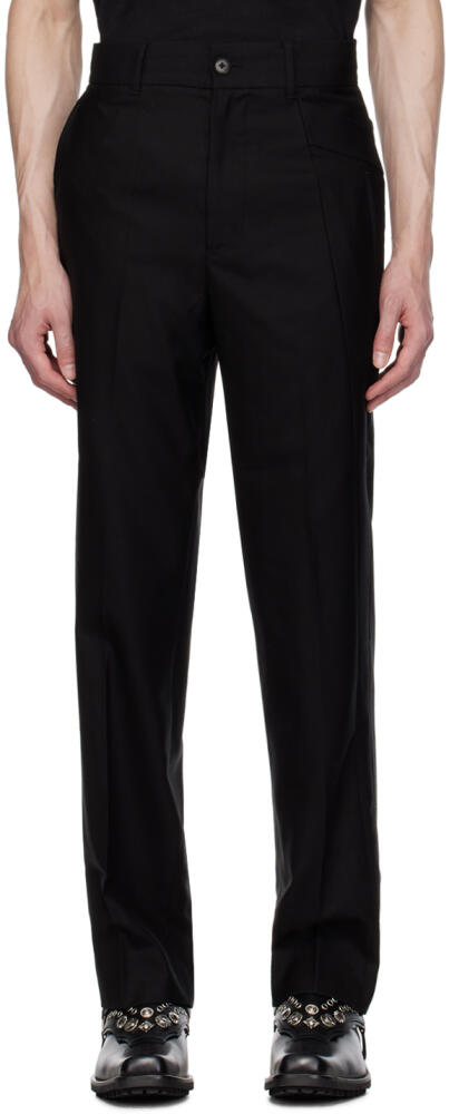 Feng Chen Wang Black Paneled Trousers Cover