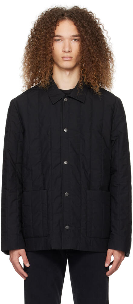 Sunspel Black Quilted Jacket Cover