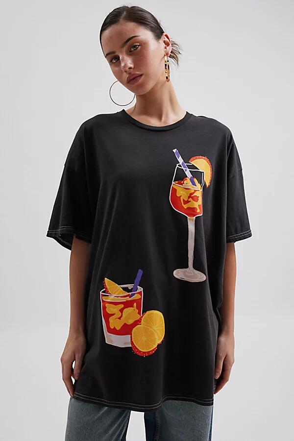 Spritz Club T-Shirt Dress in Black Cover