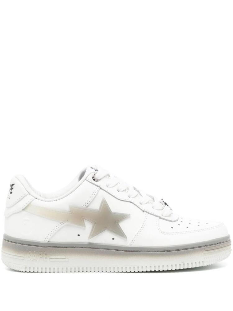 A BATHING APE® STA #5 lace-up leather sneakers - White Cover