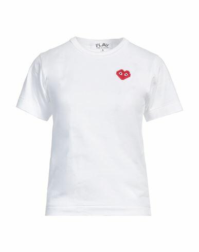 Comme Des Garçons Play Woman T-shirt White Cotton Cover