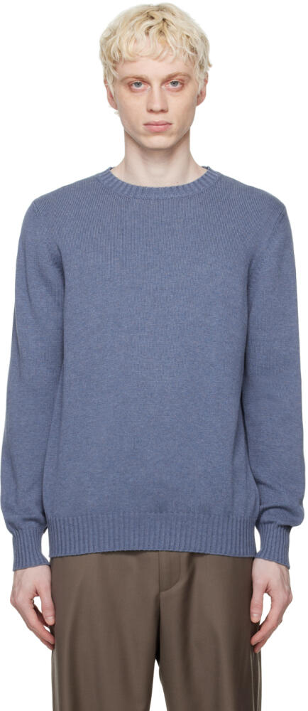 Ghiaia Cashmere Blue Crewneck Sweater Cover