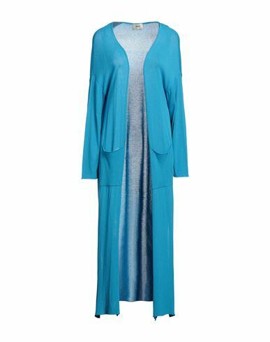 Akep Woman Cardigan Turquoise Viscose, Polyester Cover