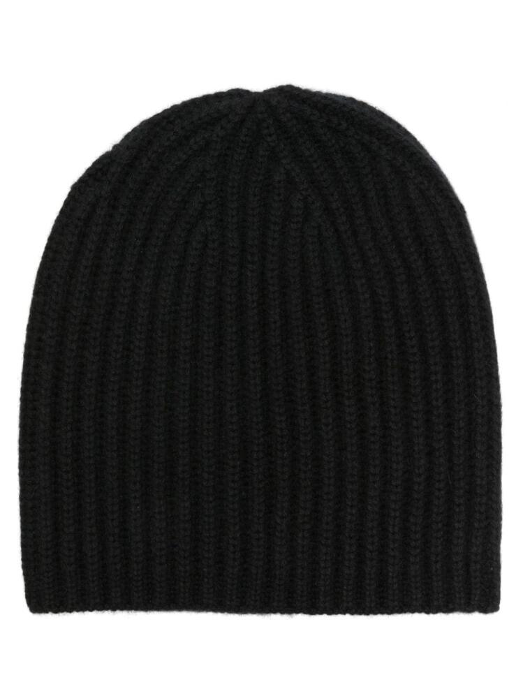 Liska ribbed-knit cashmere beanie - Black Cover