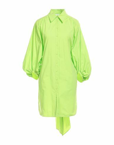 Nenette Woman Mini dress Acid green Cotton, Elastane Cover