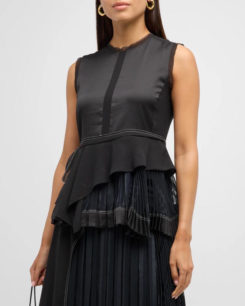 3.1 Phillip Lim Multi-Pleated Sleeveless Top Cover