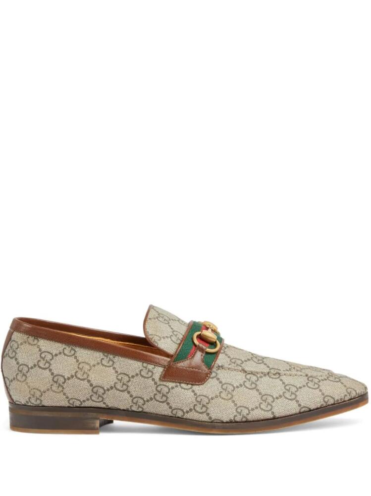 Gucci Horsebit GG-canvas loafers - Neutrals Cover