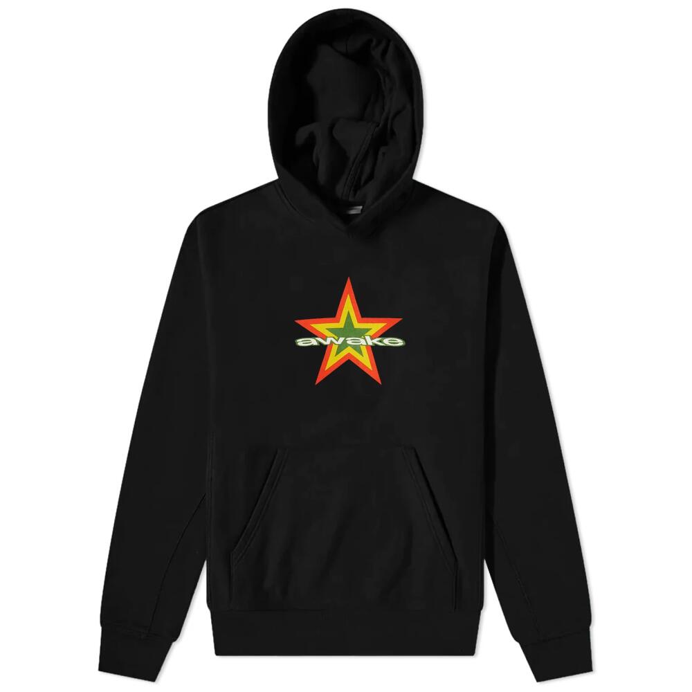 Awake NY Men's Star Logo Hoodie in Black Cover