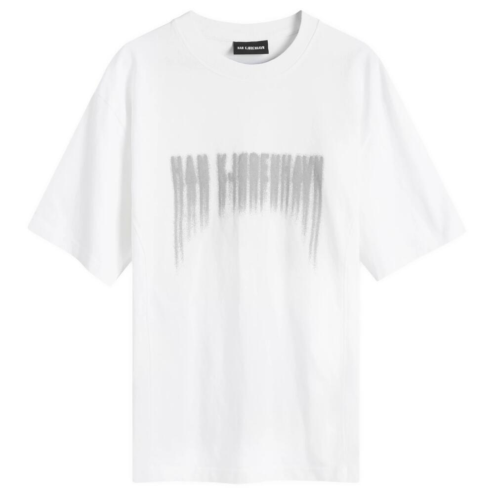 Han Kjobenhavn Men's Faded Logo Boxy T-Shirt in White Cover