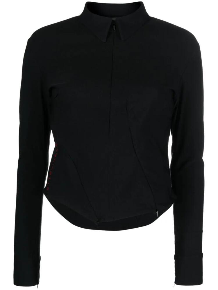 Ottolinger logo-embroidered panelled shirt - Black Cover