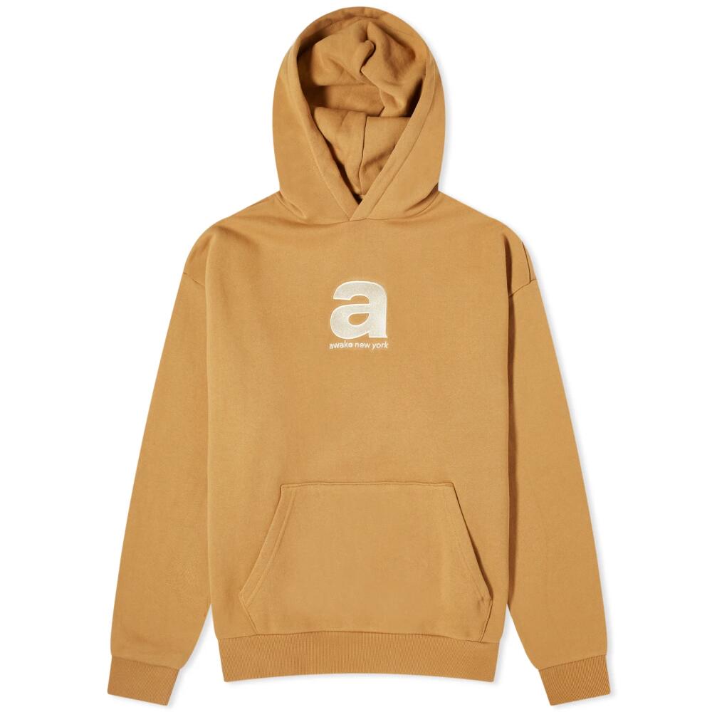 Awake NY Men's Bold Logo Hoodie in Beige Cover