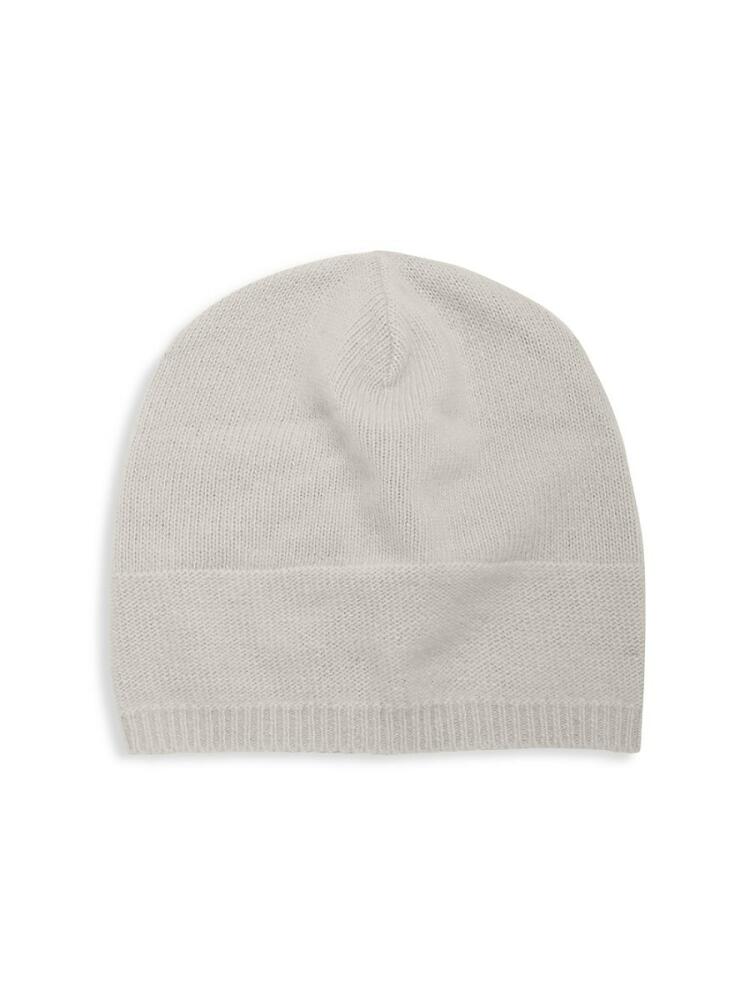 Portolano Men's Textured Cashmere Beanie - Light Heather Grey Cover