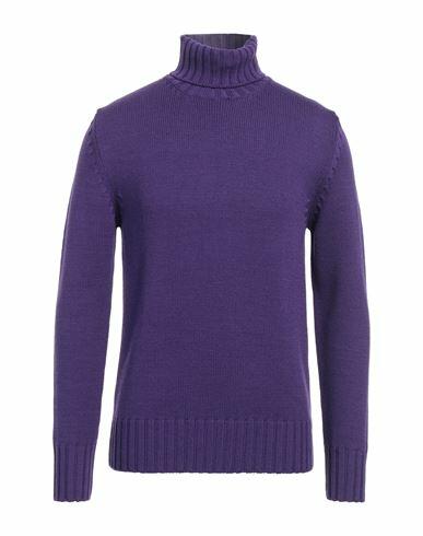 Capsule Knit Man Turtleneck Dark purple Merino Wool Cover