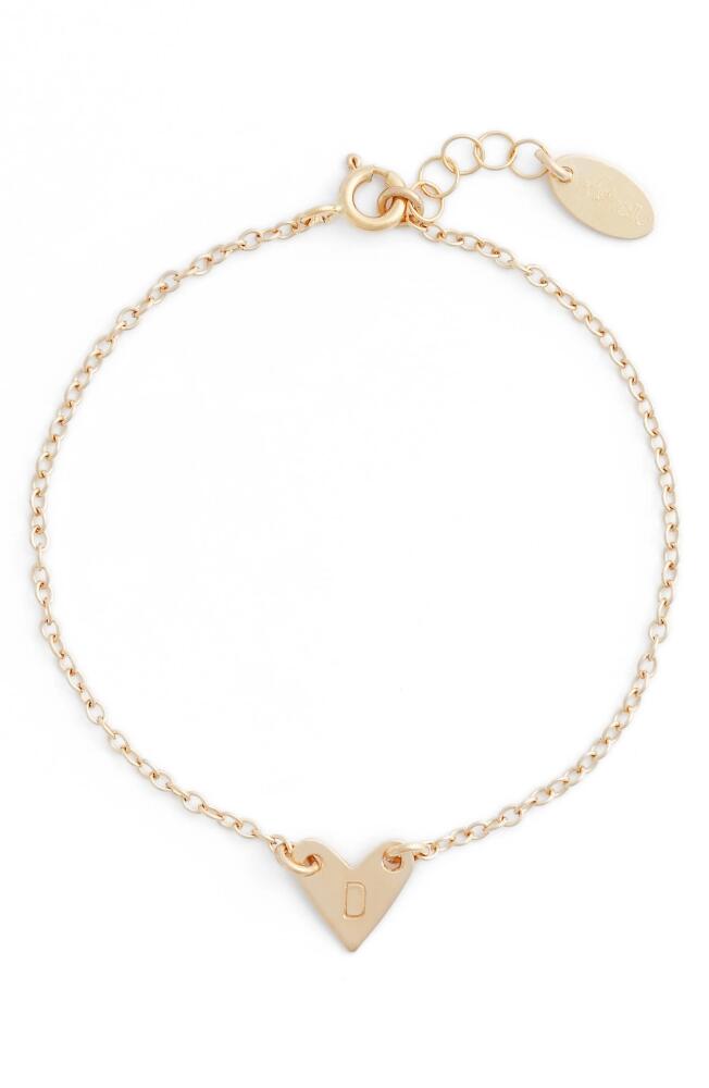 Nashelle Initial Heart Bracelet in Gold-D Cover