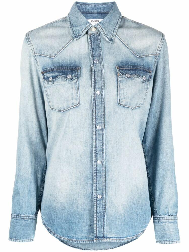 RE/DONE light-wash denim shirt - Blue Cover