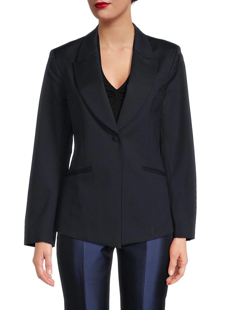 TWP Women's Jillian Peak Lapel Blazer - Midnight Cover