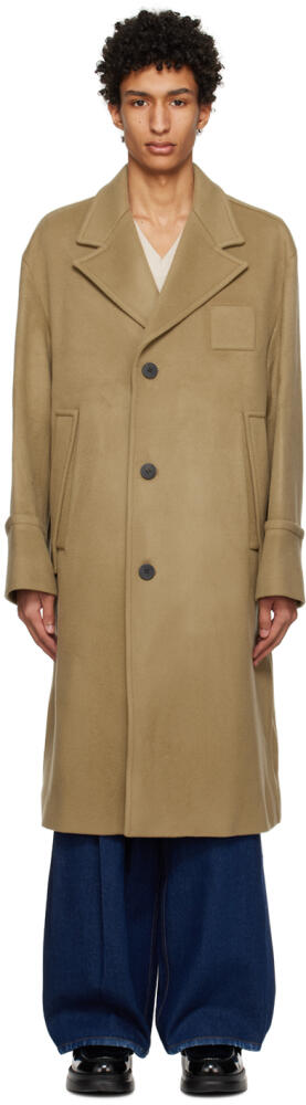 WOOYOUNGMI Khaki Single-Breasted Coat Cover