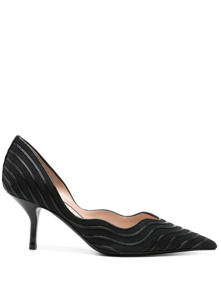 Giorgio Armani 65mm striped pumps - Black Cover