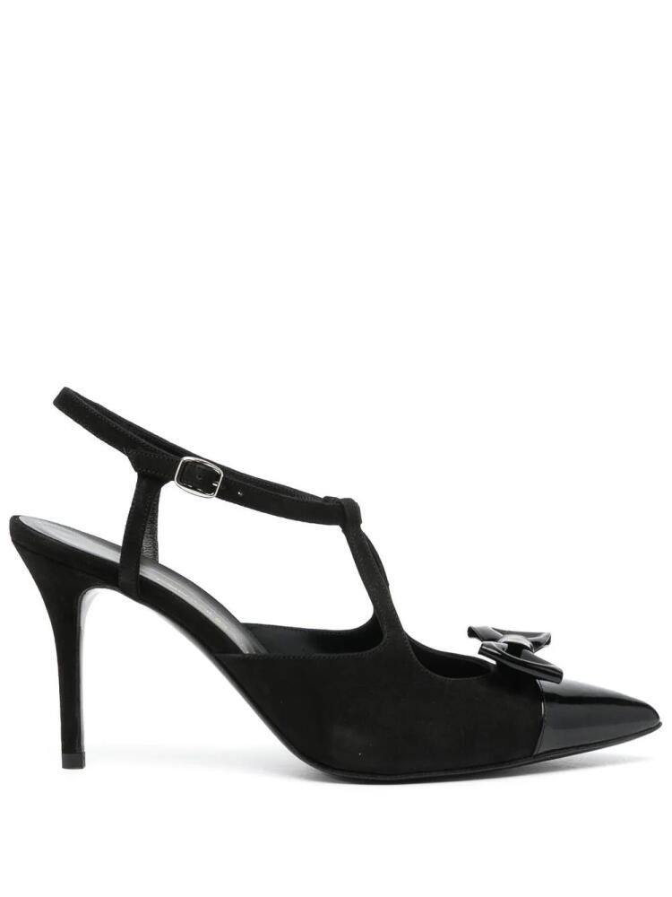 Alessandra Rich bow-detail 110mm pumps - Black Cover