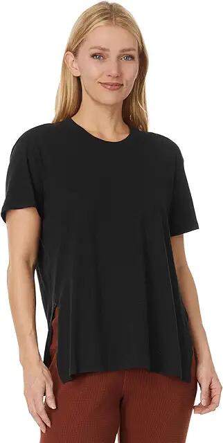 PACT Featherweight Slub Oversized Tee (Black) Women's Clothing Cover