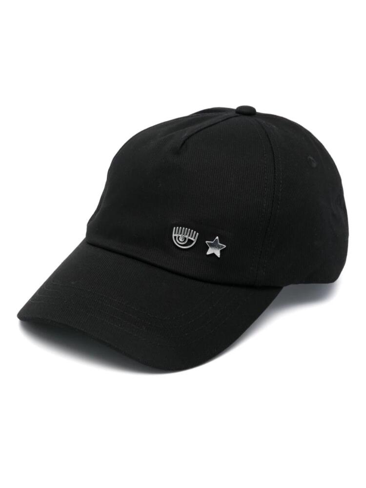 Chiara Ferragni Eyelike-motif pin baseball cap - Black Cover