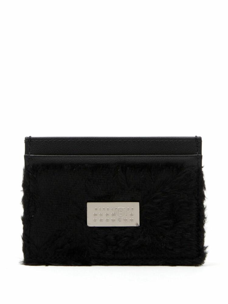 MM6 Maison Margiela Numeric brushed-effect cardholder - Black Cover