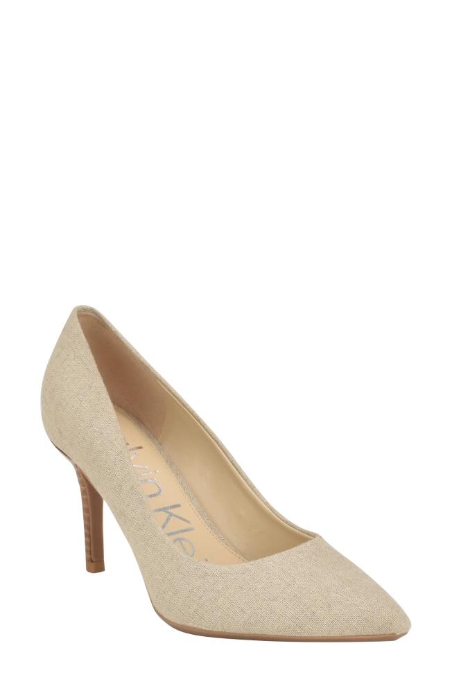 Calvin Klein Gayle Pointed Toe Pump in Light Natural Cover