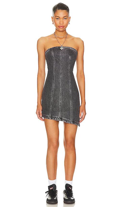 Abrand Chloe Bustier Mini Dress in Black Cover