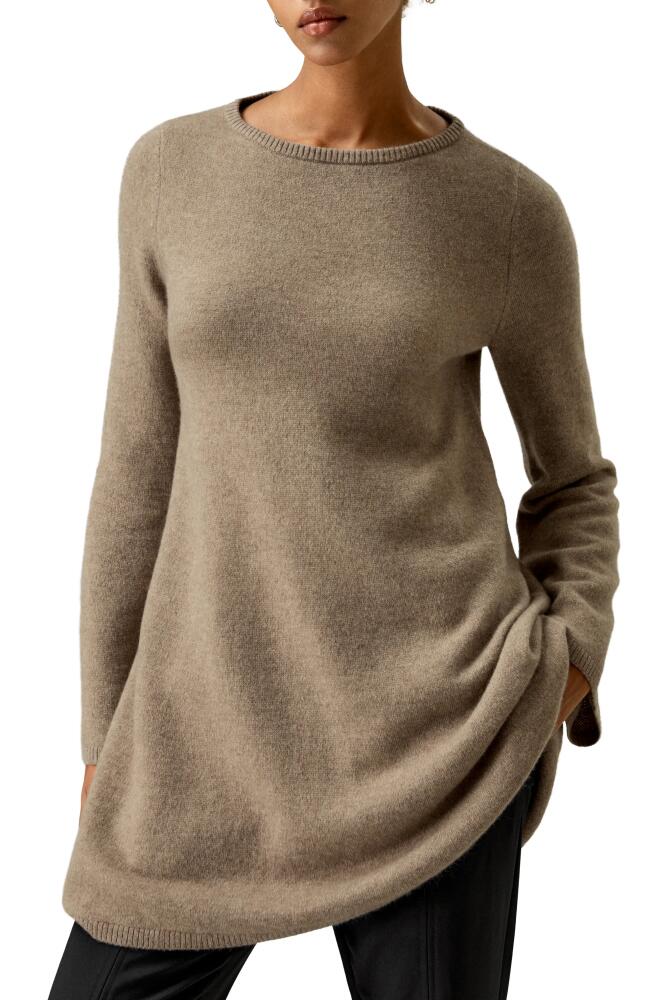 Lilysilk Cashmere Detachable Turtleneck Pullover Sweater for Women in Beige Cover