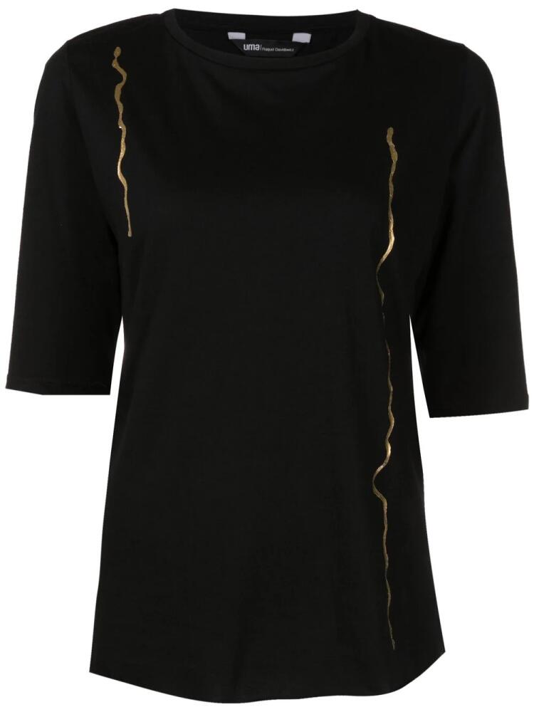 Uma | Raquel Davidowicz abstract-print cotton T-Shirt - Black Cover