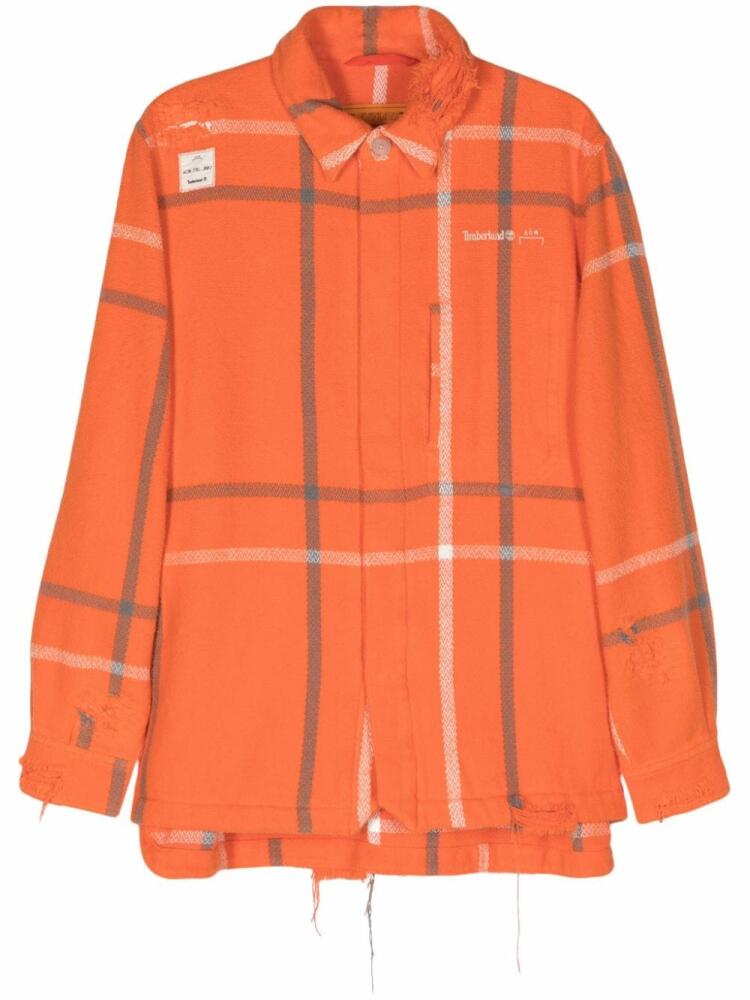 A-COLD-WALL* x Timberland® checked overshirt - Orange Cover