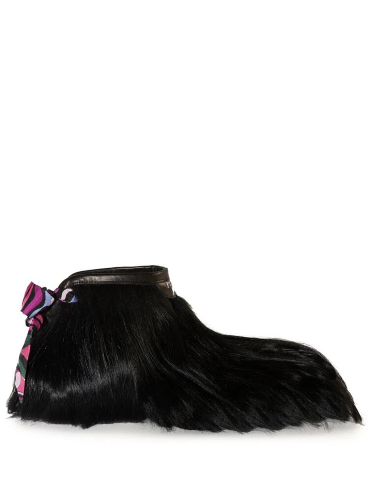 PUCCI Doggy goat-hair ankle boots - Black Cover