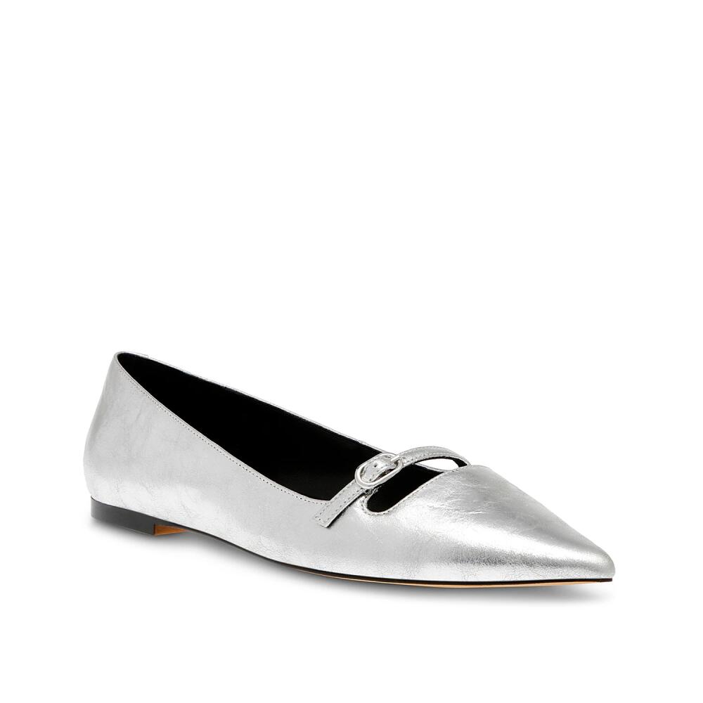 Steve Madden Luvey Mary Jane Flat | Women's | Silver Metallic Cover