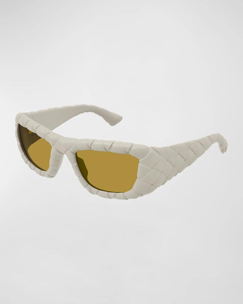 Bottega Veneta Woven Plastic Rectangle Sunglasses Cover