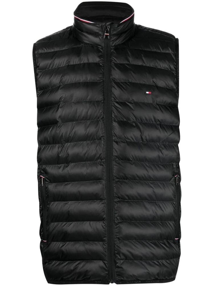 Tommy Hilfiger embroidered-logo padded gilet - Black Cover