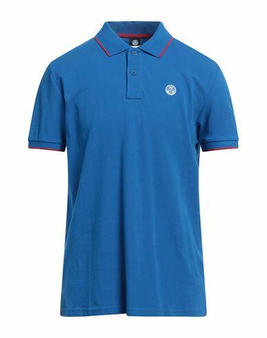 North Sails Man Polo shirt Bright blue Cotton Cover