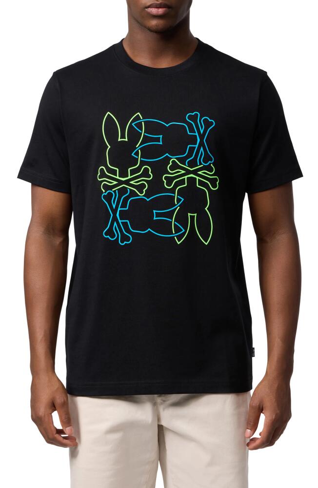 Psycho Bunny Rodman Pima Cotton Graphic T-Shirt in Black Cover