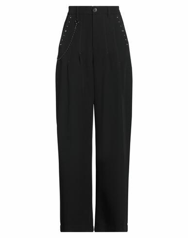 High Woman Pants Black Polyester, Rayon, Elastane Cover