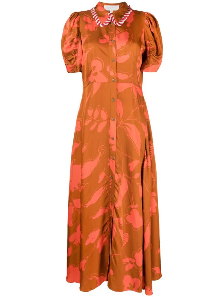 Lee Mathews floral-print button-up dress - Brown Cover