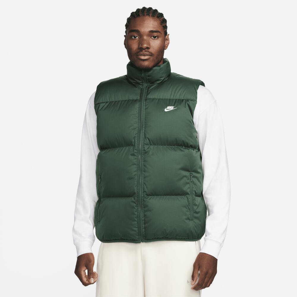 Men's Nike Sportswear Club PrimaLoft® Water-Repellent Puffer Vest in Green Cover