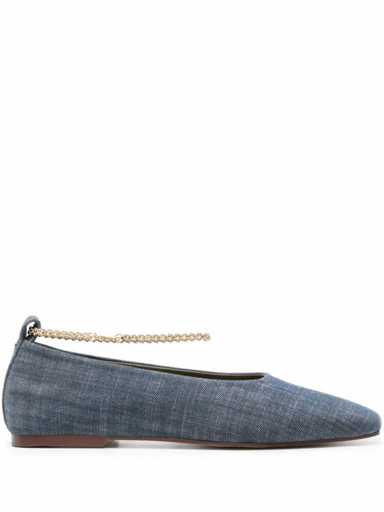 MARIA LUCA Augusta denim ballerina shoes - Blue Cover