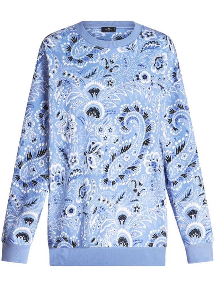 ETRO bandana-print cotton sweatshirt - Blue Cover