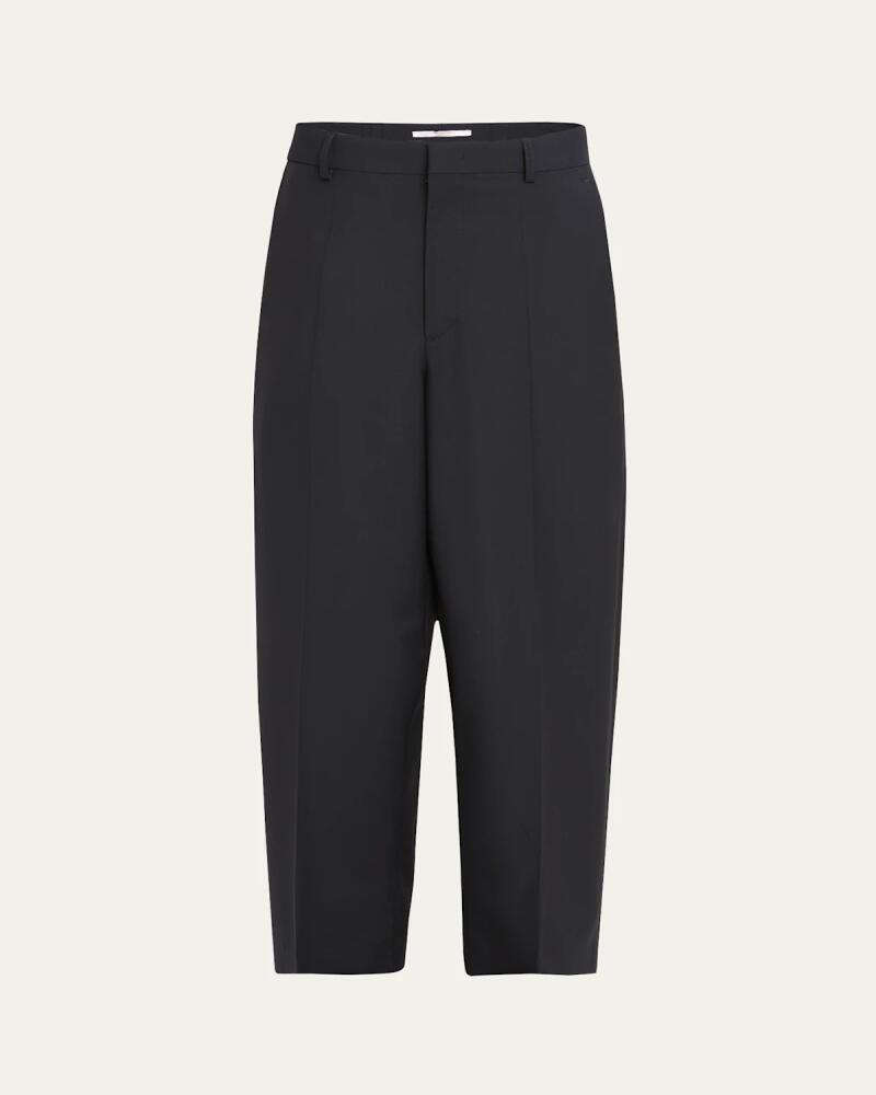 Valentino Men's Wool Mohair Loose-Fit Pants Cover