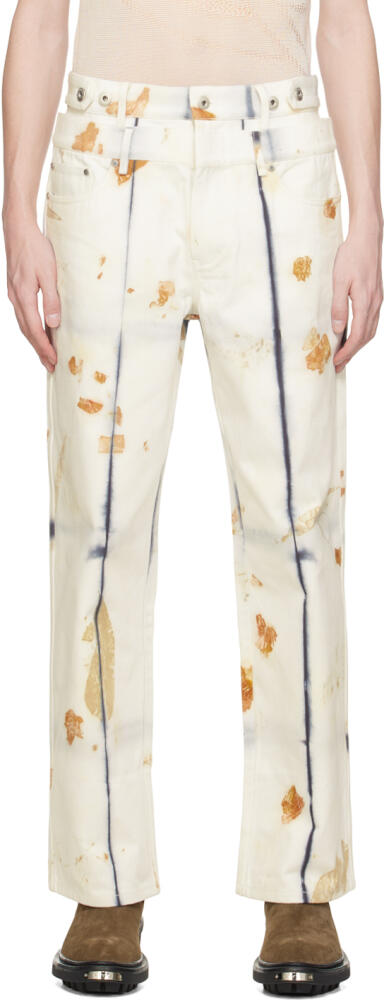 Feng Chen Wang White Plant-Dyed Jeans Cover