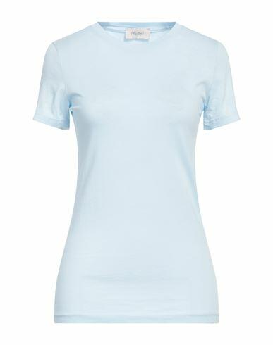 Motel Woman T-shirt Sky blue Cotton Cover