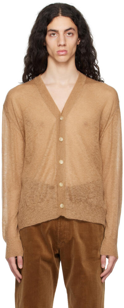 AURALEE Tan Buttoned Cardigan Cover